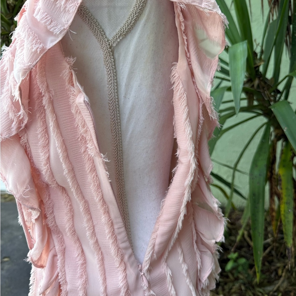 Waverly Grey Pink Ruffle Top - Picture 7 of 11